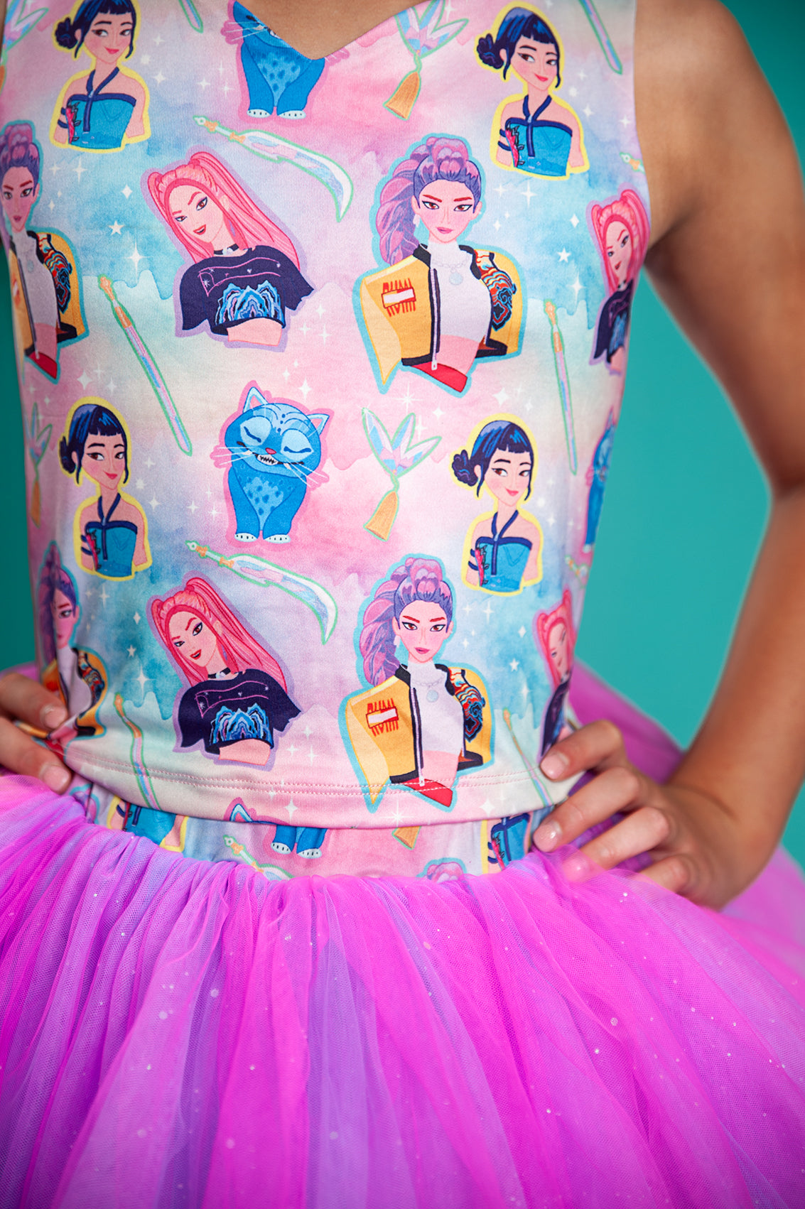 K pop tutu two piece set bamboo