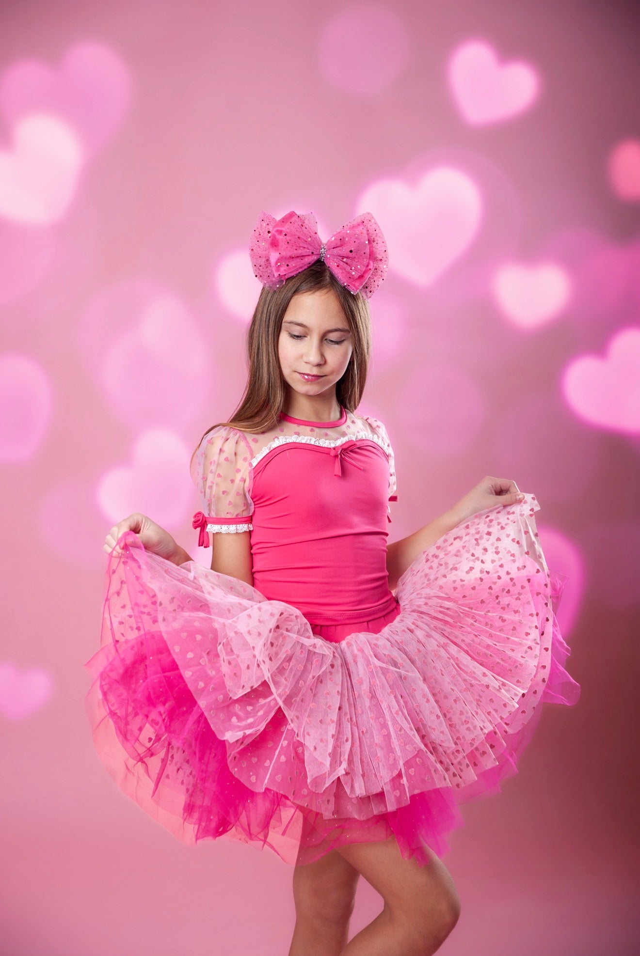 Heart open back tutu set