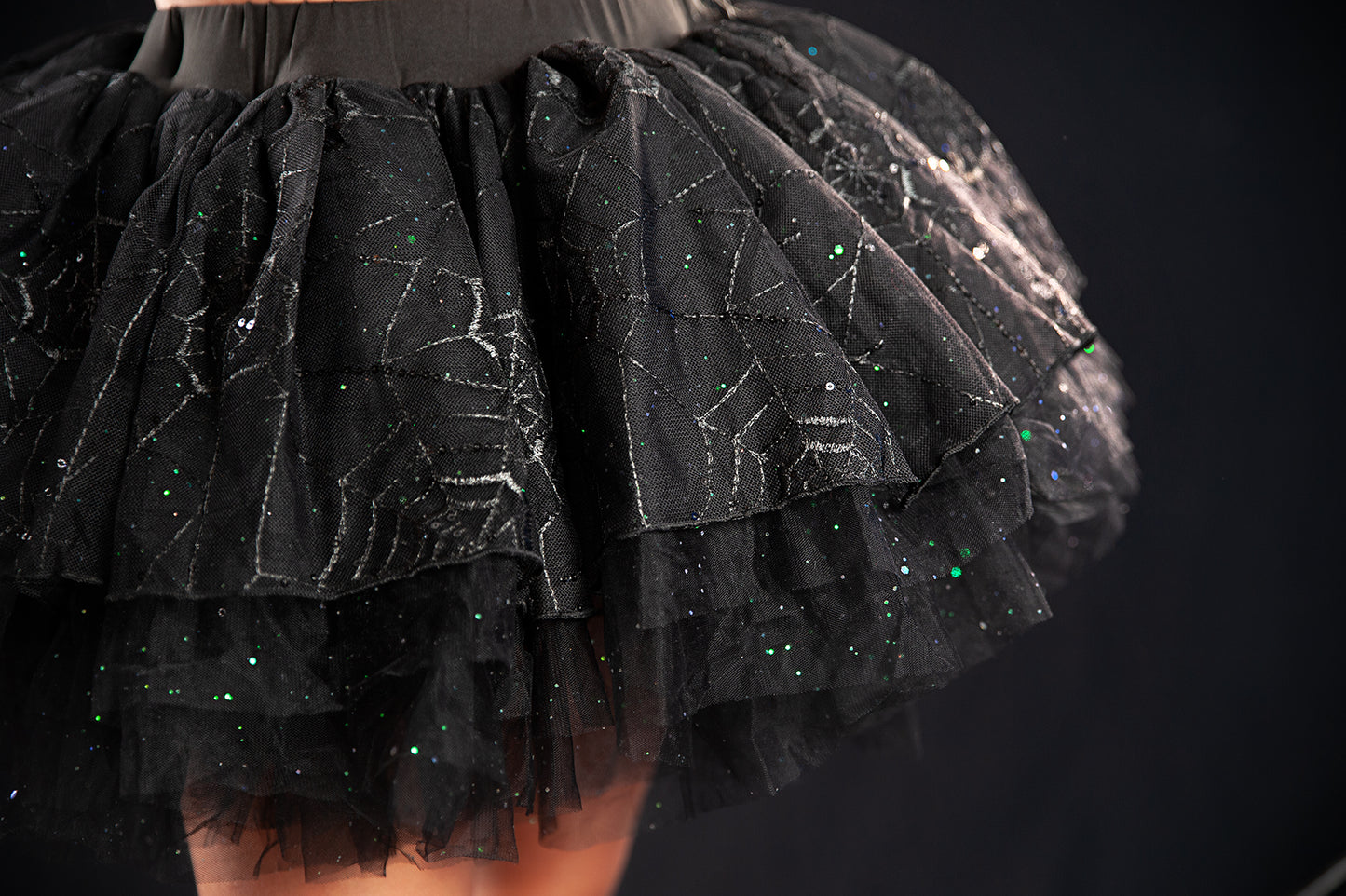 Black spiderweb tutu set 2 piece