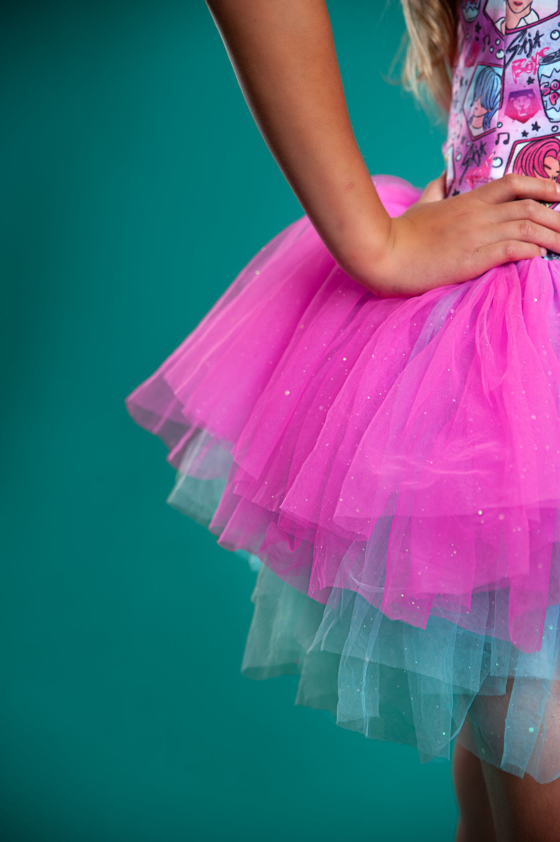 K pop soda pop tutu two piece set bamboo