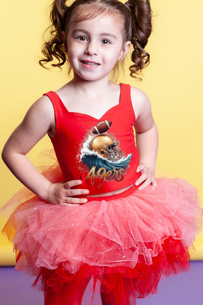 49ers two piece tutu set full coverage (select your design and tutu)