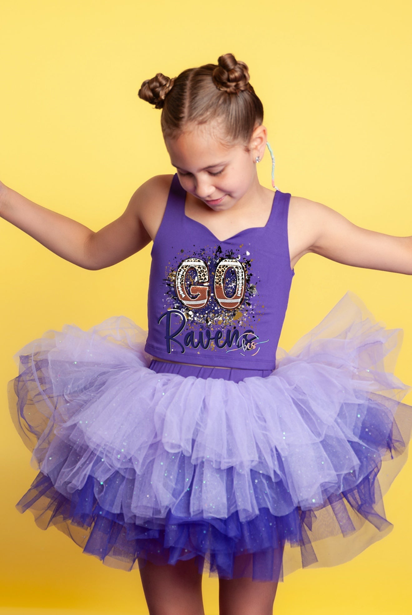 Ravens two piece tutu set full coverage (select your design and tutu)