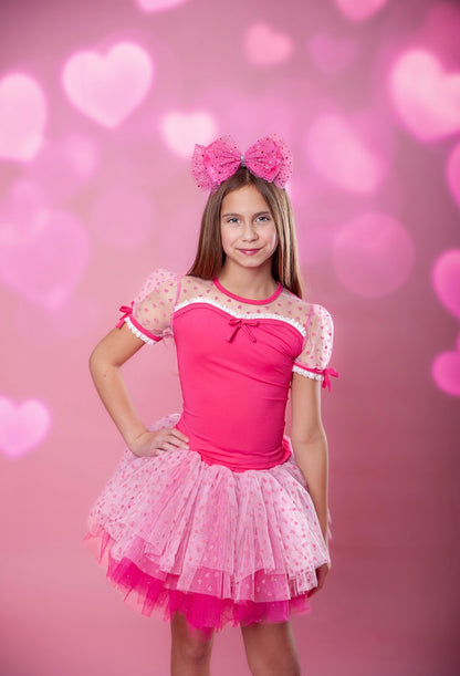 Heart open back tutu set