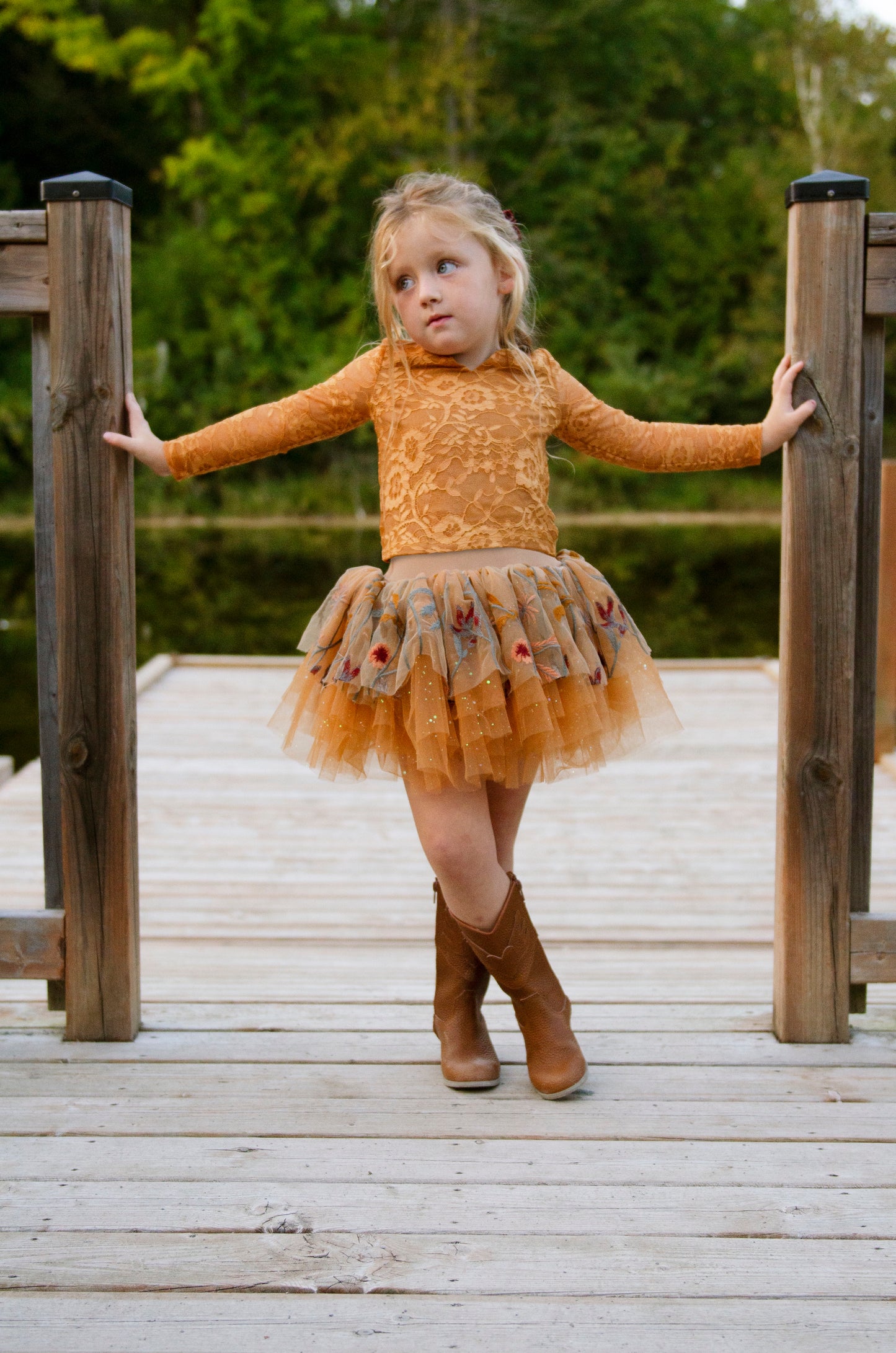 Fall floral two piece tutu set