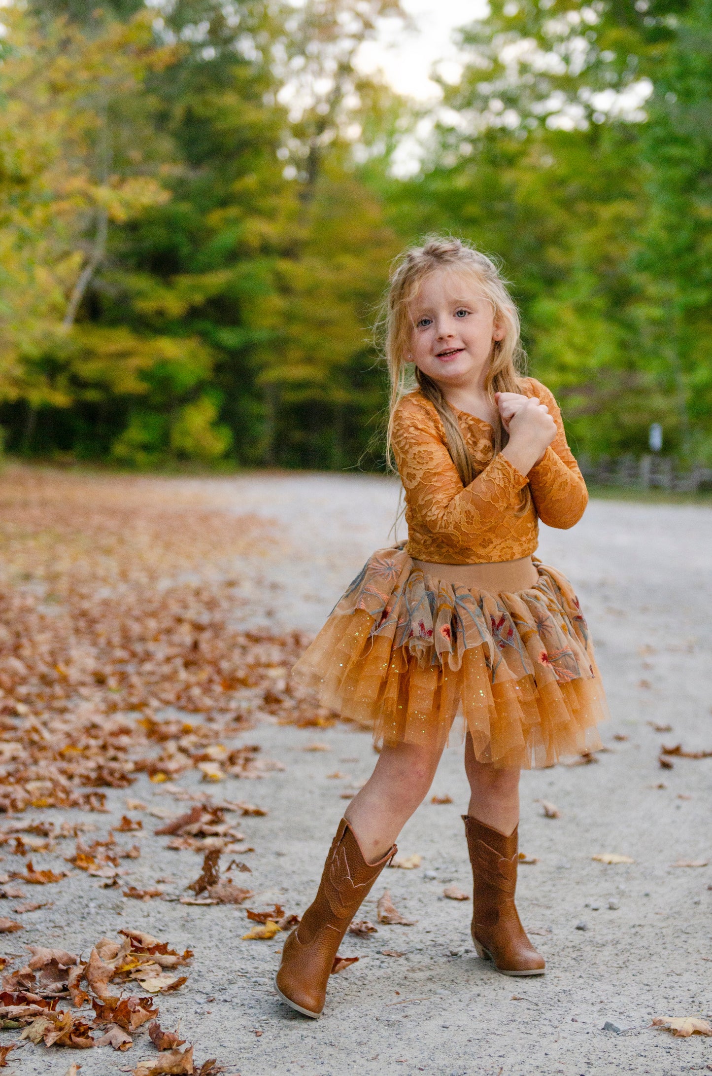 Fall floral two piece tutu set