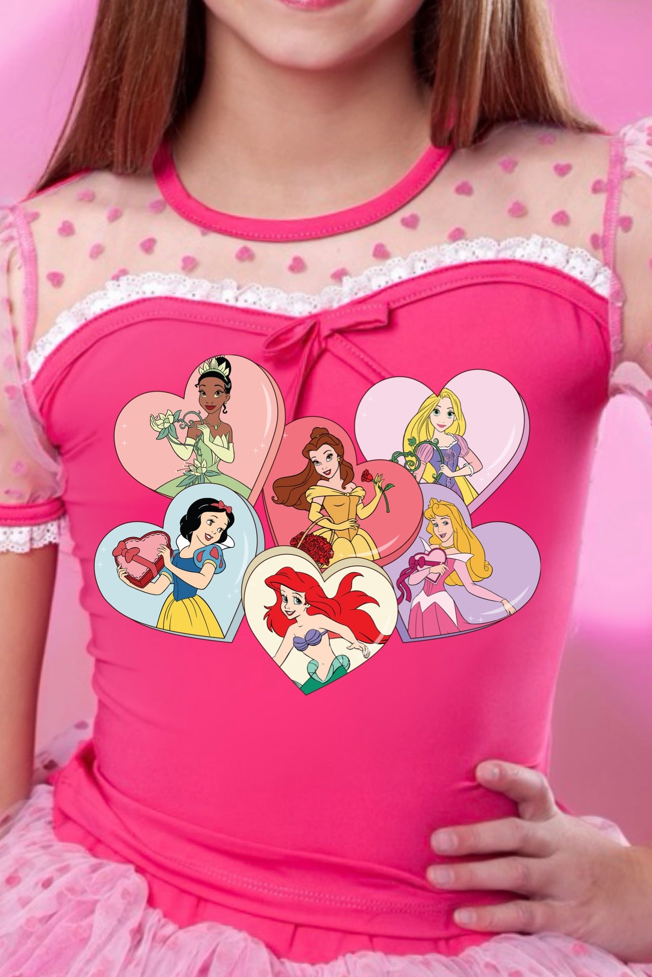 Heart princesses tutu set