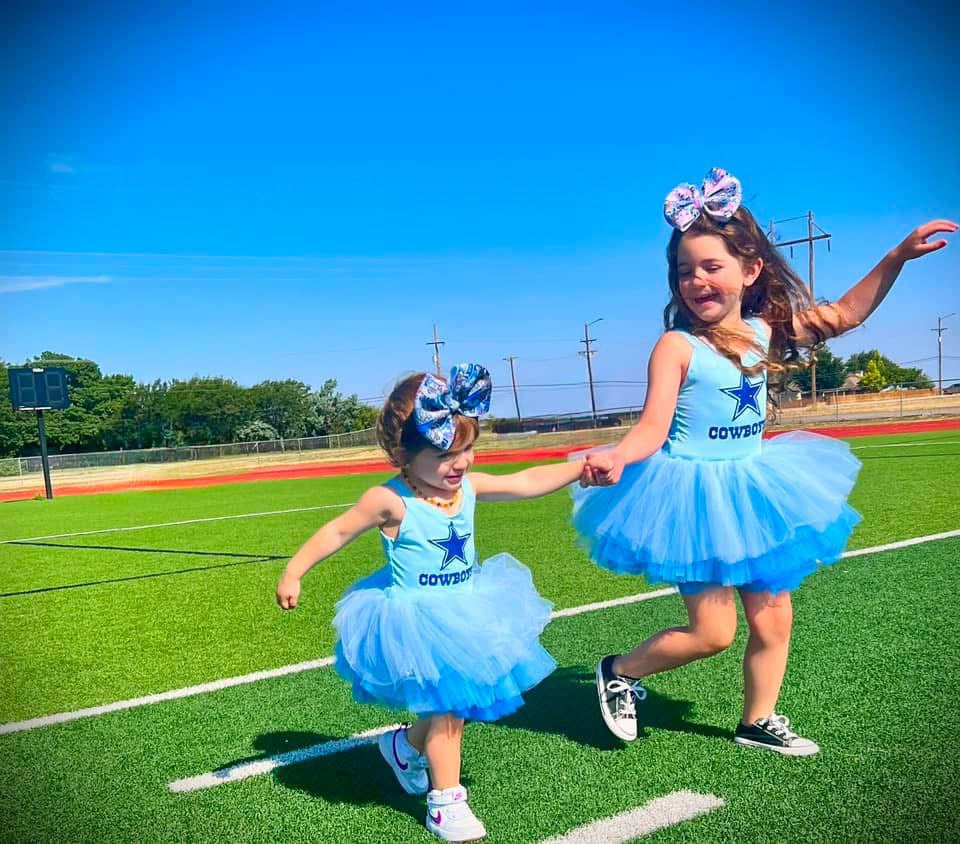 Cowboys two piece tutu set full coverage (select your design and tutu)