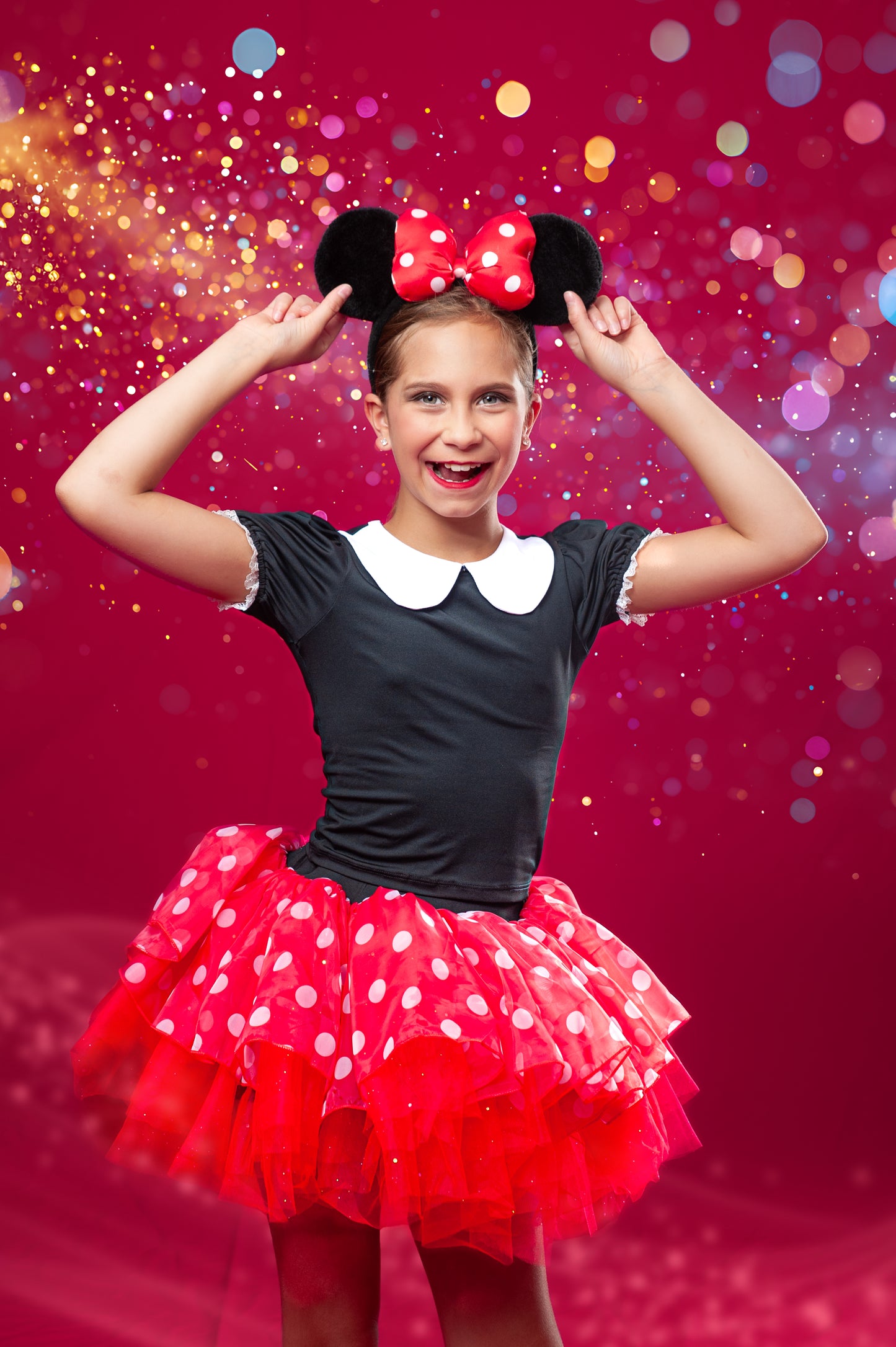 Red Minnie two piece tutu set full coverage