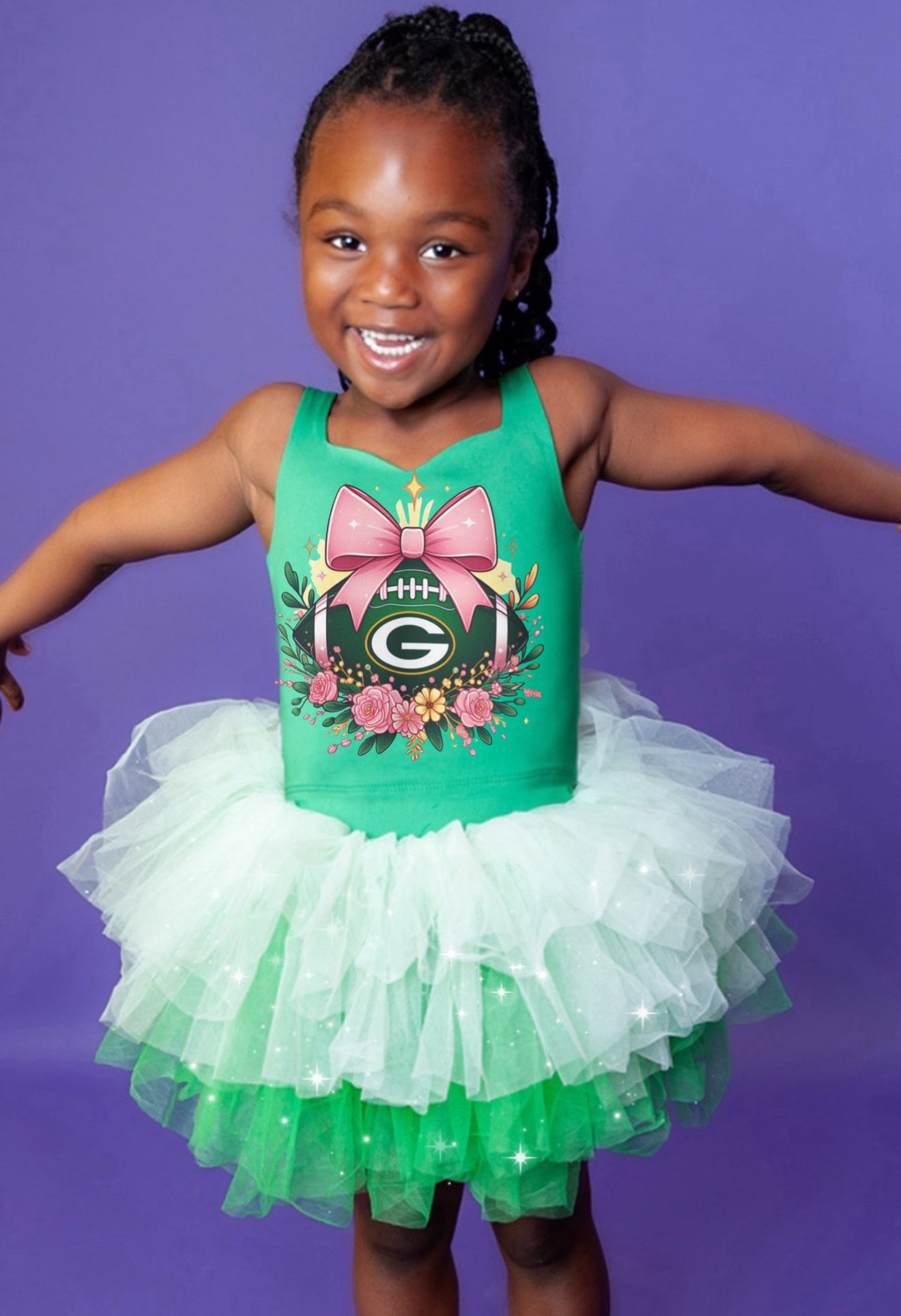 Packers two piece tutu set full coverage (select your design and tutu)