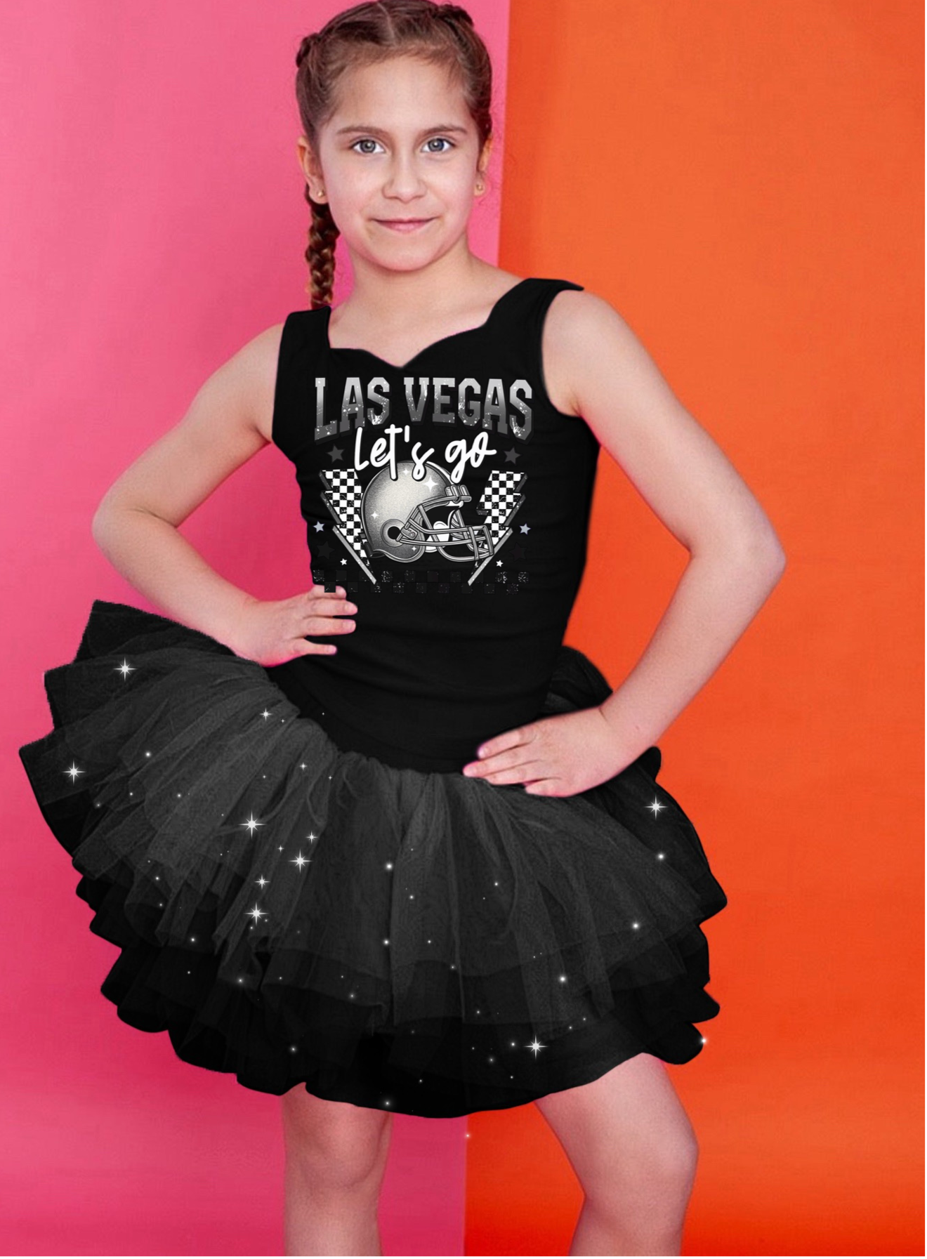 Raiders two piece tutu set full coverage (select your design and tutu)