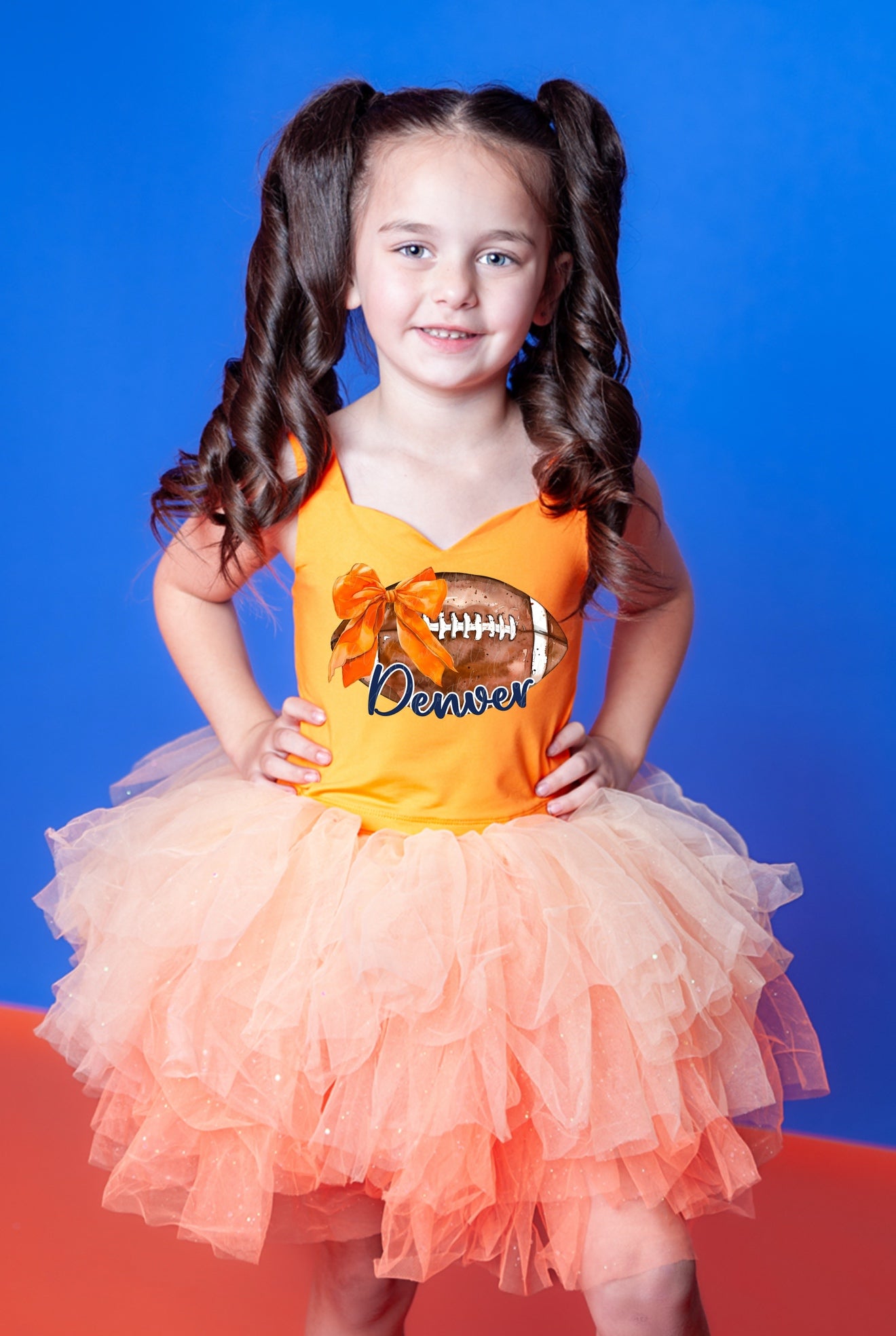 Broncos two piece tutu set full coverage (select your design and tutu)
