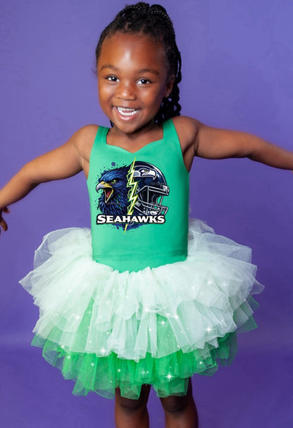 Seahawks two piece tutu set full coverage (select your design)
