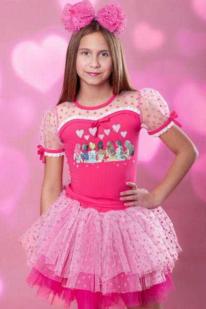 Princess hearts tutu set