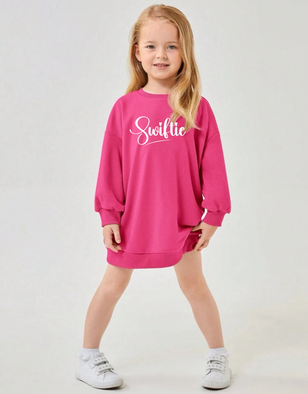 Swiftie hot pink pullover dress