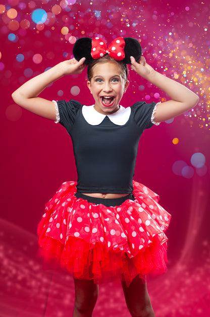 Red Minnie two piece tutu set full coverage