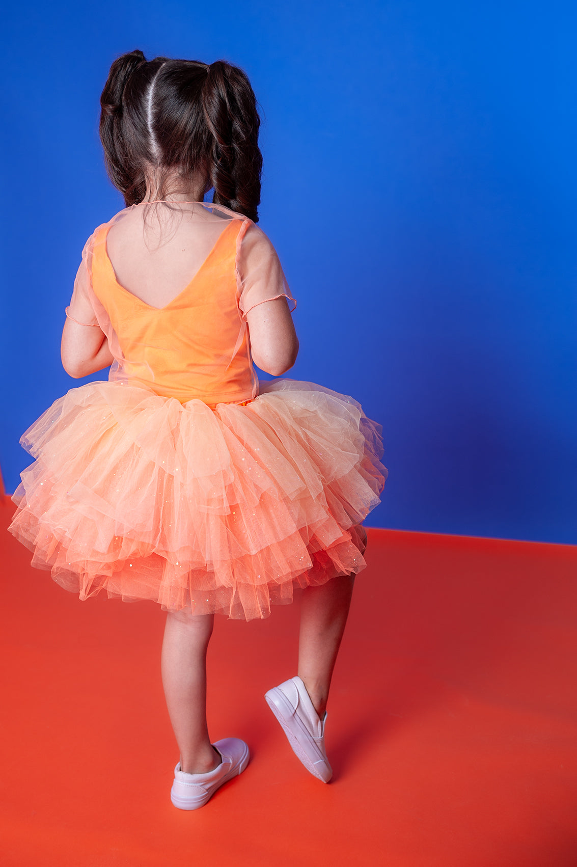Orange two piece bamboo tutu set