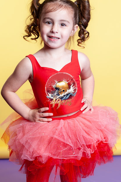 49ers two piece tutu set full coverage (select your design and tutu)