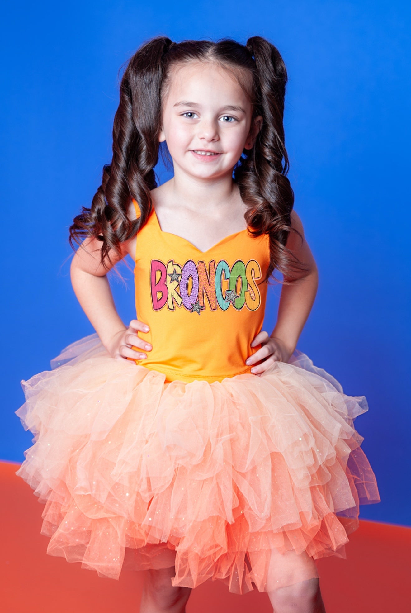Broncos two piece tutu set full coverage (select your design and tutu)