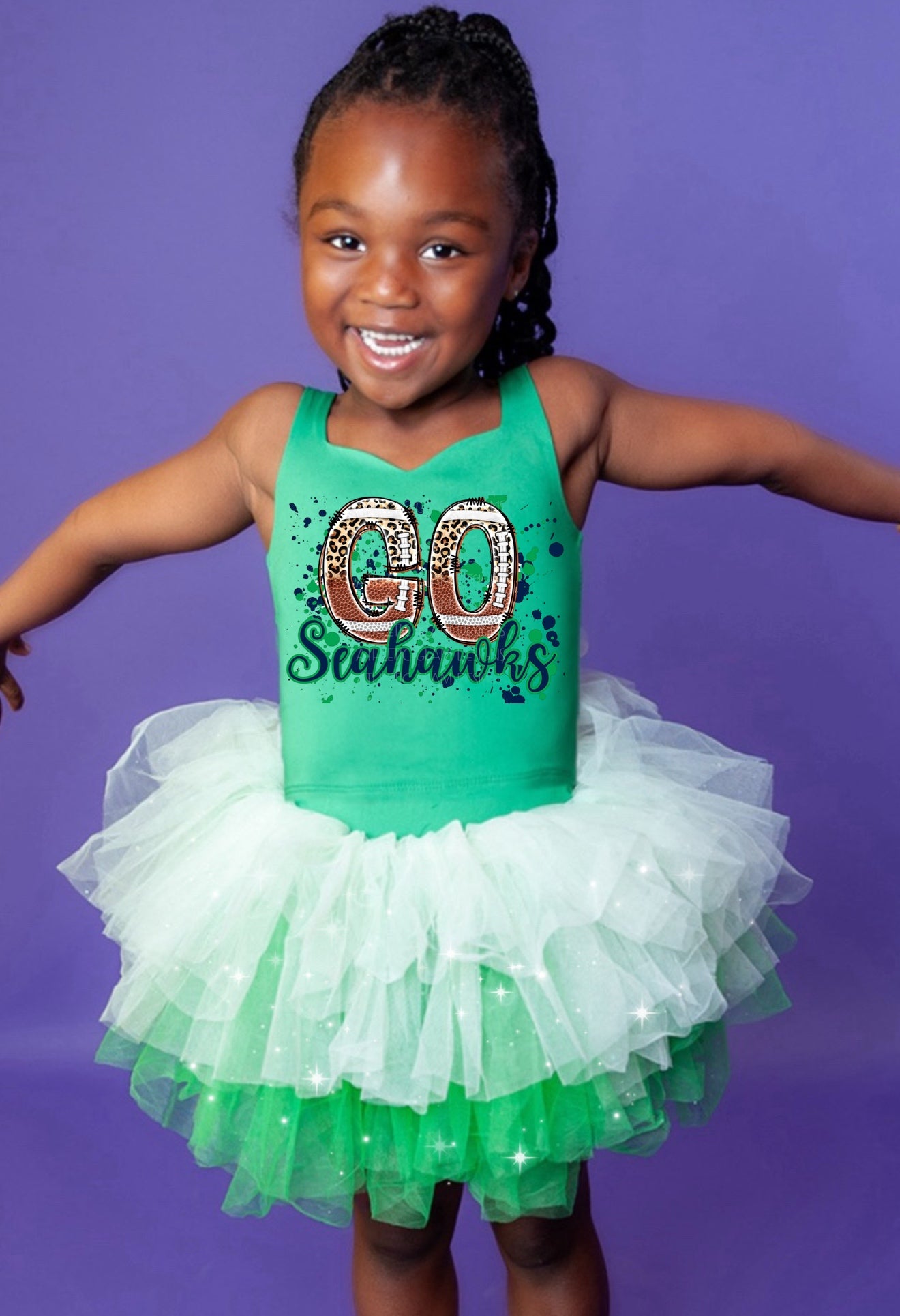 Seattle Seahawks two piece tutu set full coverage (select your design and tutu)