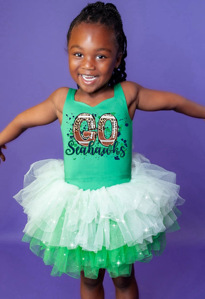 Seattle Seahawks two piece tutu set full coverage (select your design and tutu)