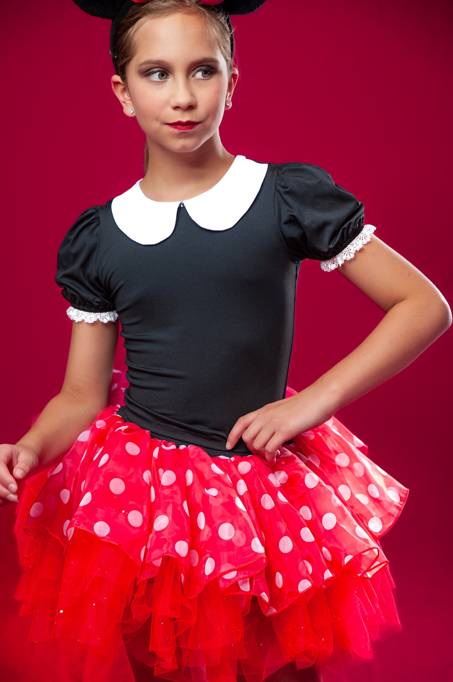 Red Minnie two piece tutu set full coverage
