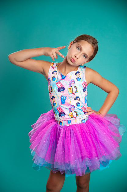 K pop tutu two piece set bamboo