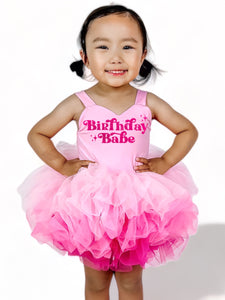Birthday girl ombré pink soft tulle
