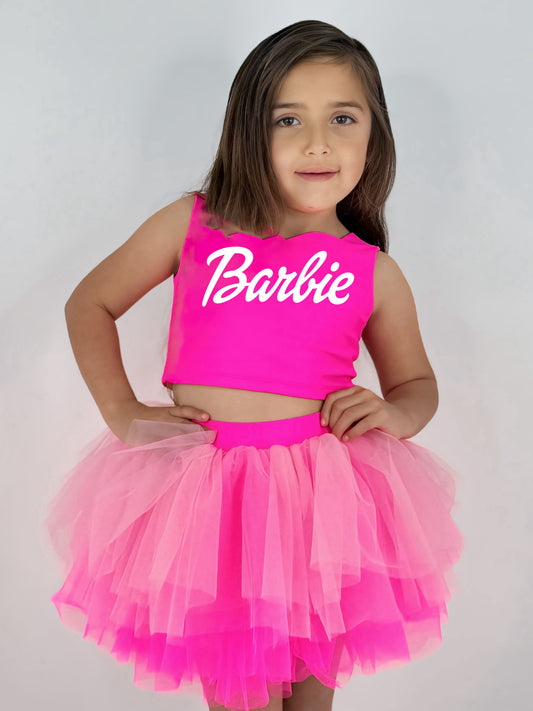 Barbie two piece set Neon pink Bamboo