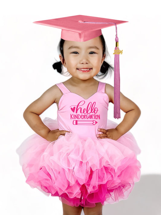 HELLO PRESCHOOL (HELLO ANY GRADE) SWEETHEART SOFT TULLE TUTU LEOTARD