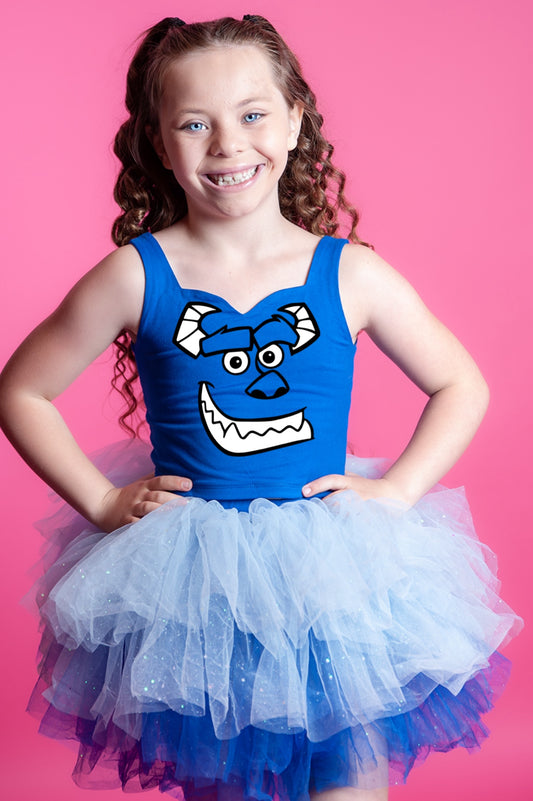 Sully monsters inc inspired Bamboo tutu set