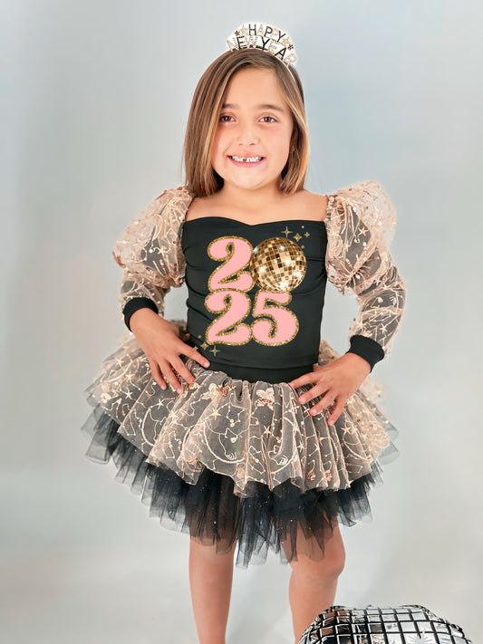 New Years two piece tutu Set Bamboo and soft tulle 2025