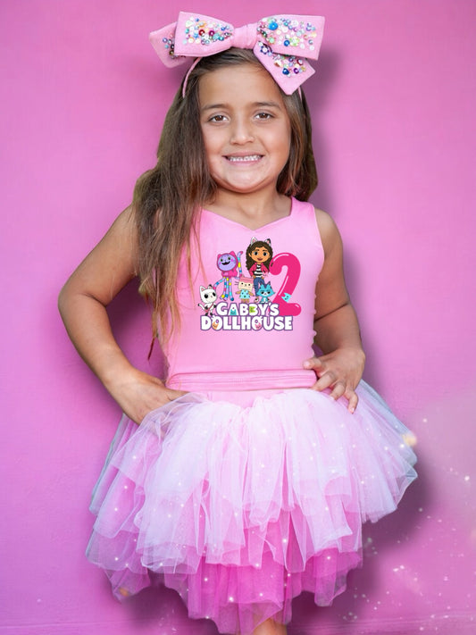 Gabby dollhouse custom number two piece soft tulle