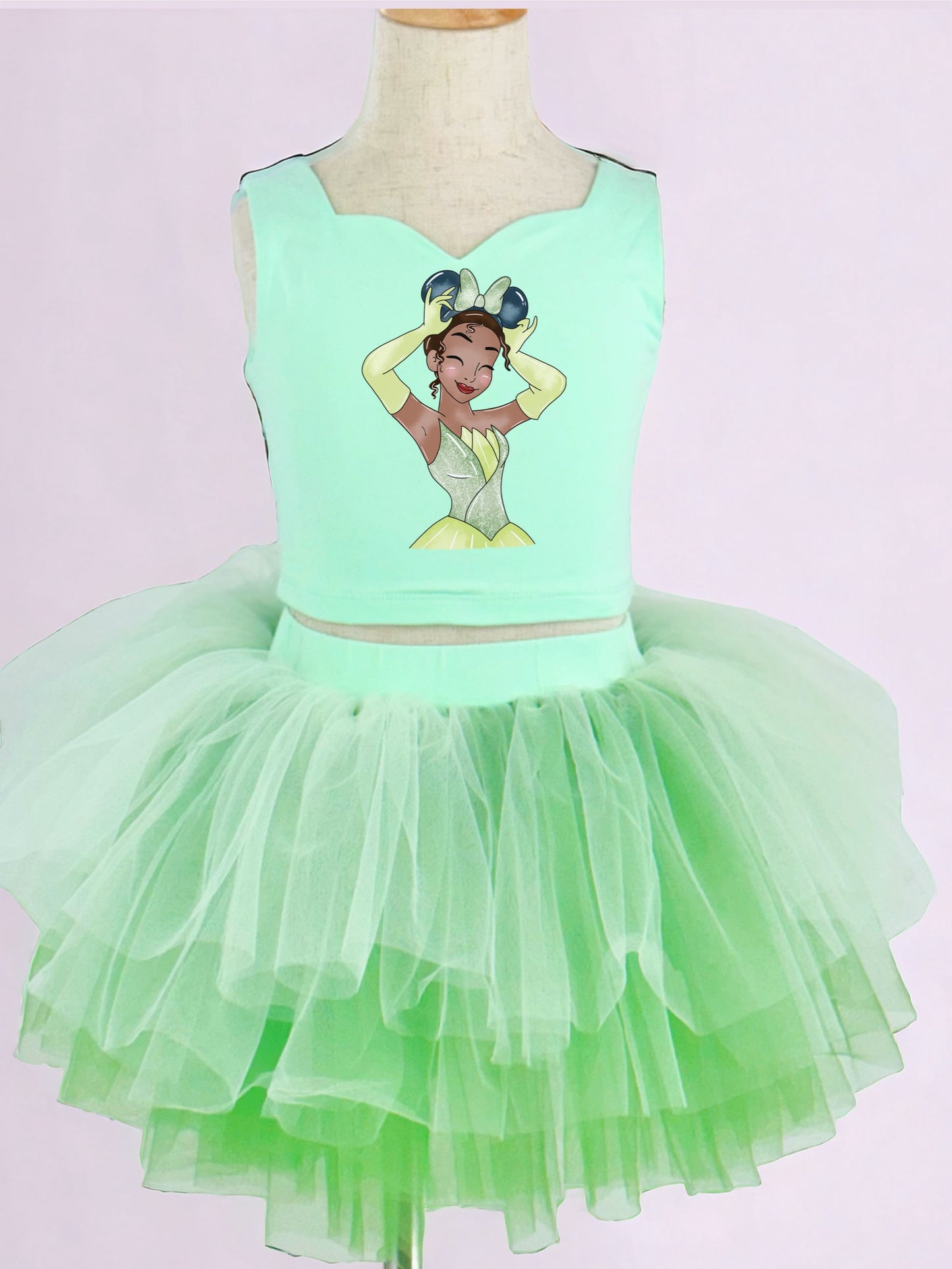 Frog princess ears Body two piece tutu set Bamboo