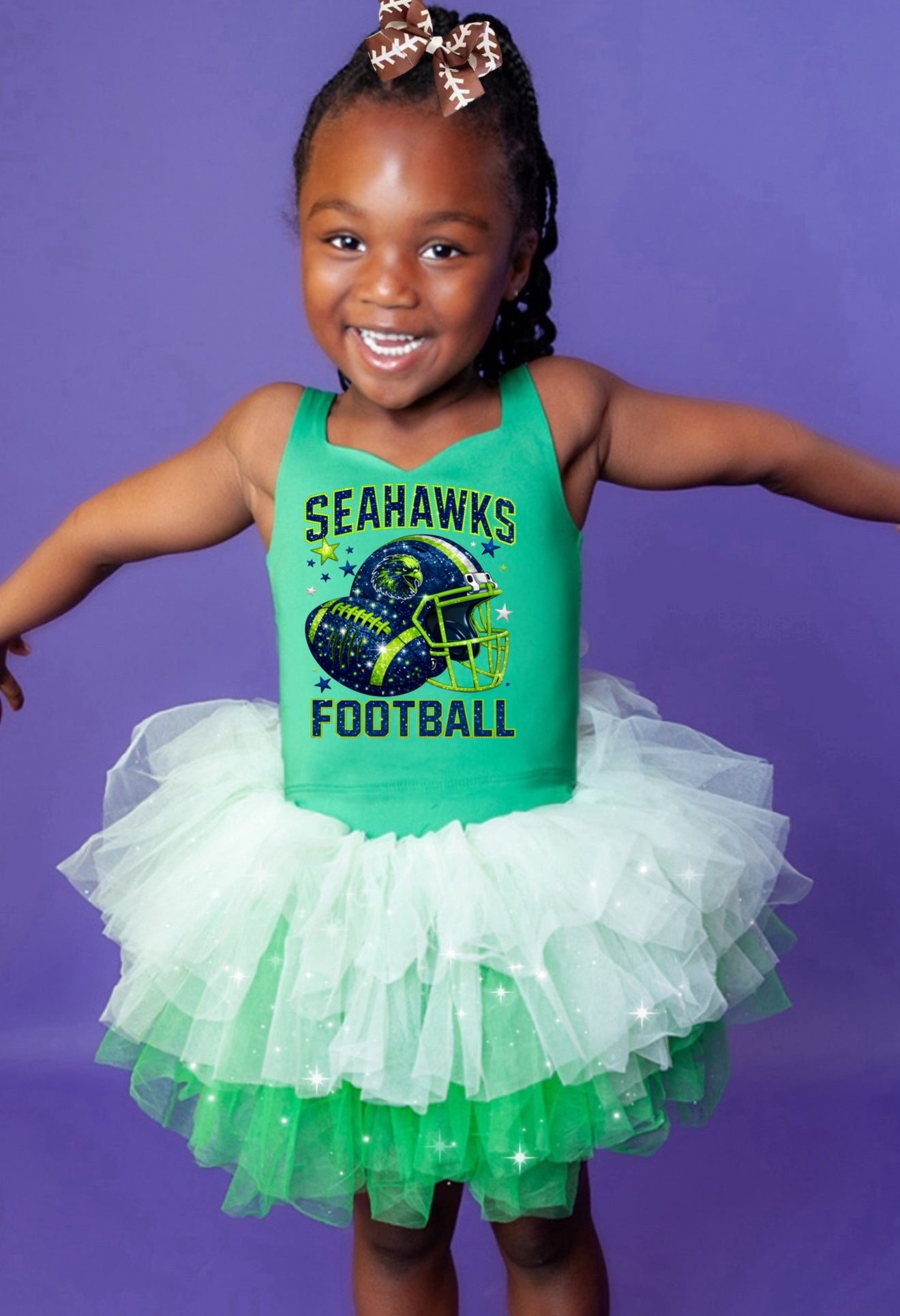 Seahawks two piece tutu set full coverage (select your design)