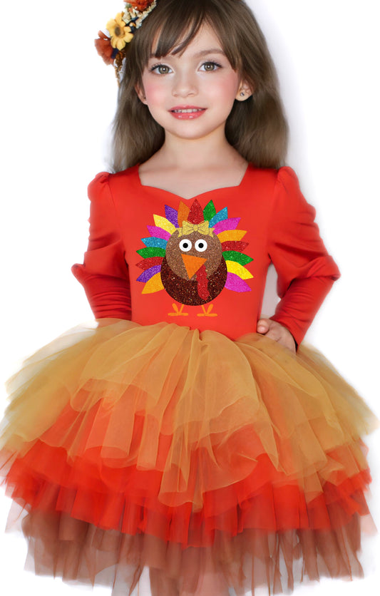 Turkey rust tutu one piece soft tulle