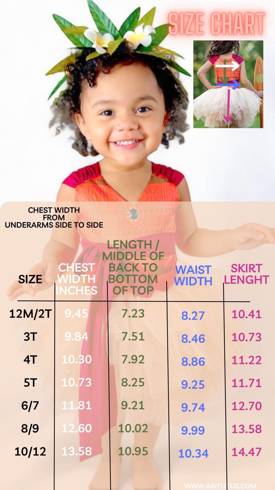 Moana Bamboo tutu set