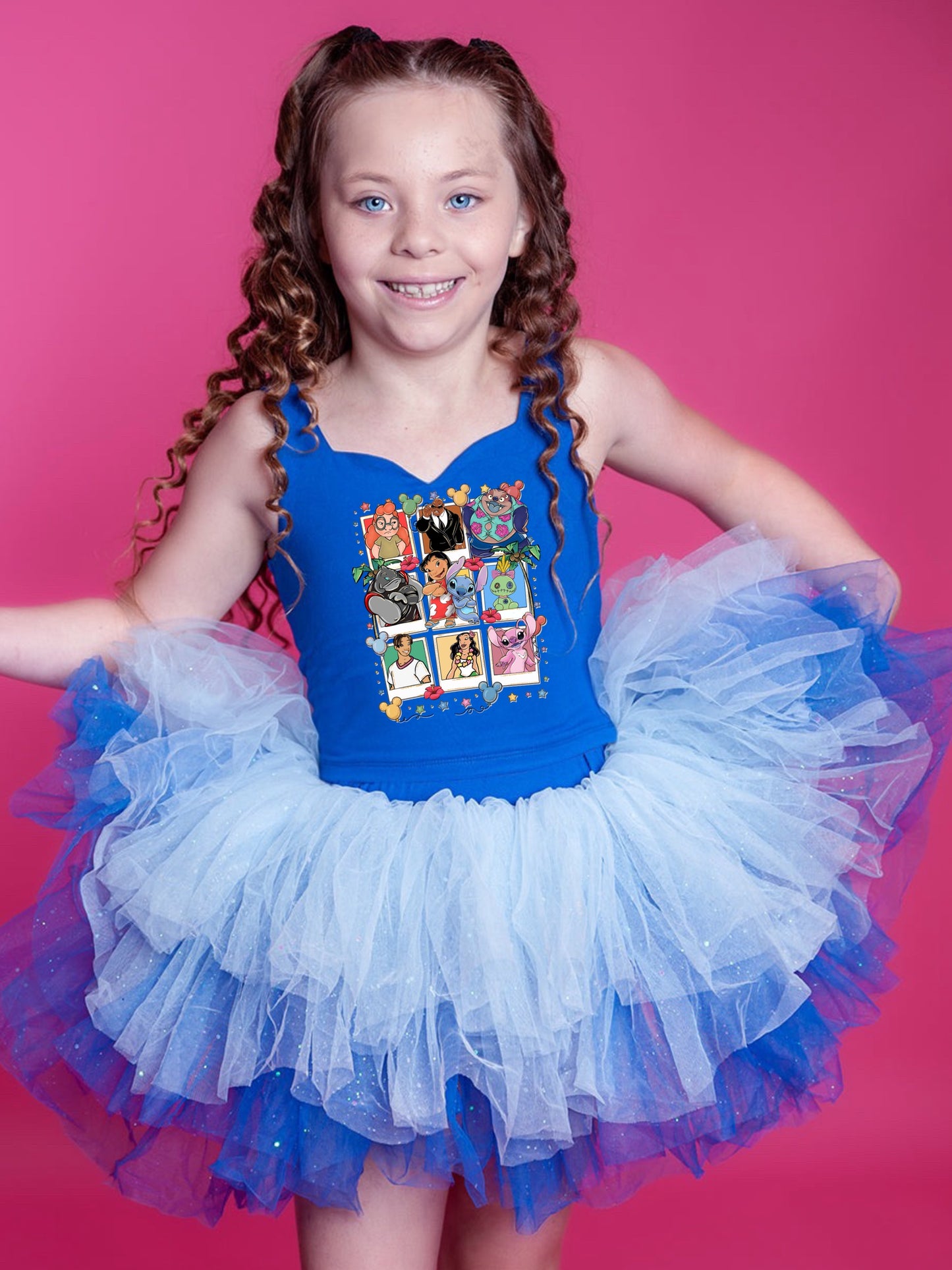 Stitch squares bamboo two piece tutu set