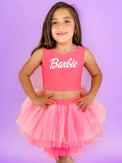 Barbie two piece set Coral Pink Bamboo
