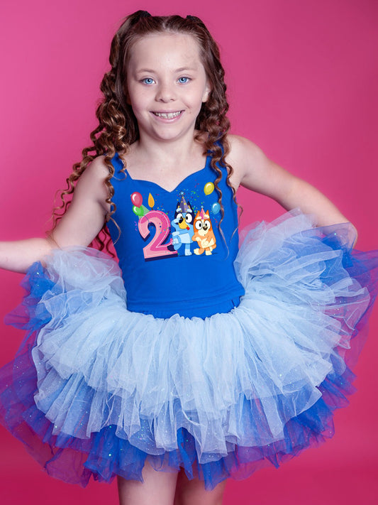 Royal Bluey Birthday soft tutu custom