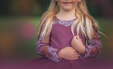 Load image into Gallery viewer, Plum lace soft tulle tutu Leo