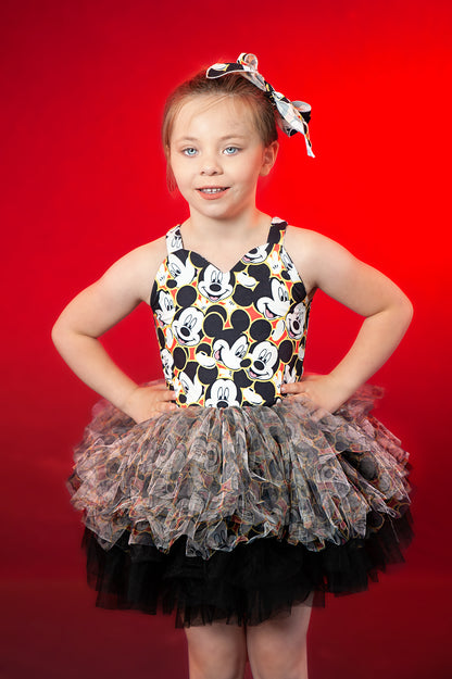 Mouse printed tulle tutu leo