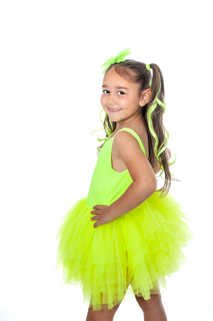 NEON GREEN SOFT TULLE TUTU LEOTARD