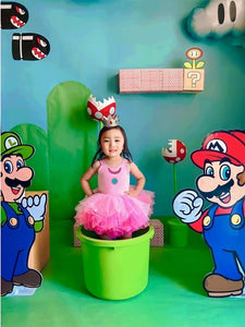 Peach dress inspired tutu leo