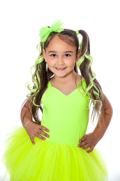 NEON GREEN SOFT TULLE TUTU LEOTARD