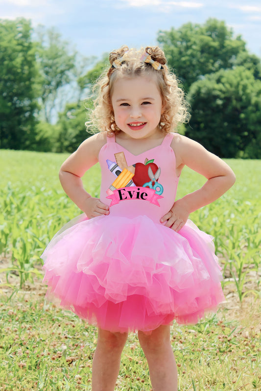 Custom name back to school tutu Leo