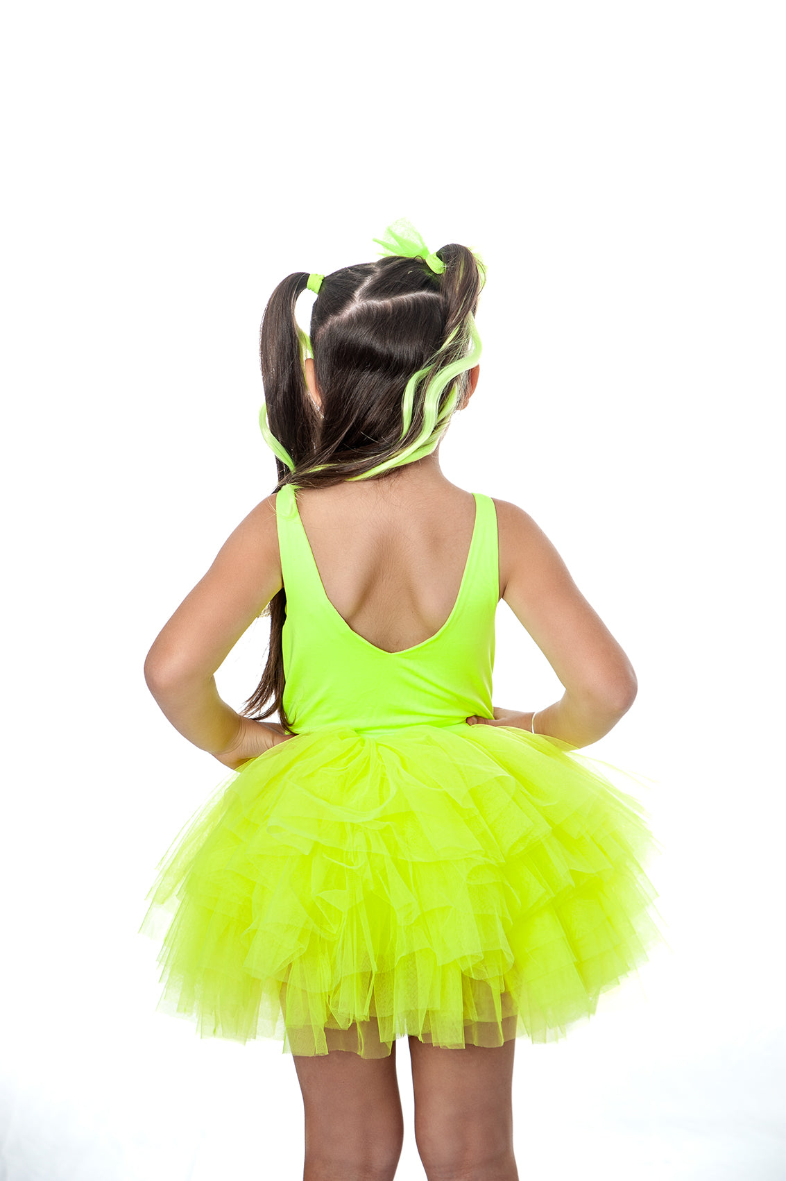 NEON GREEN SOFT TULLE TUTU LEOTARD