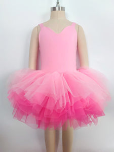 Spring pink Ombré extra fluffy sweetheart tutu leotard