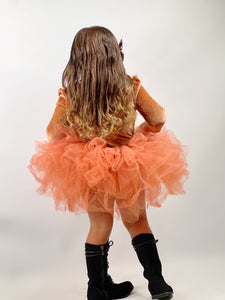 Velvet Rust tutu leotard