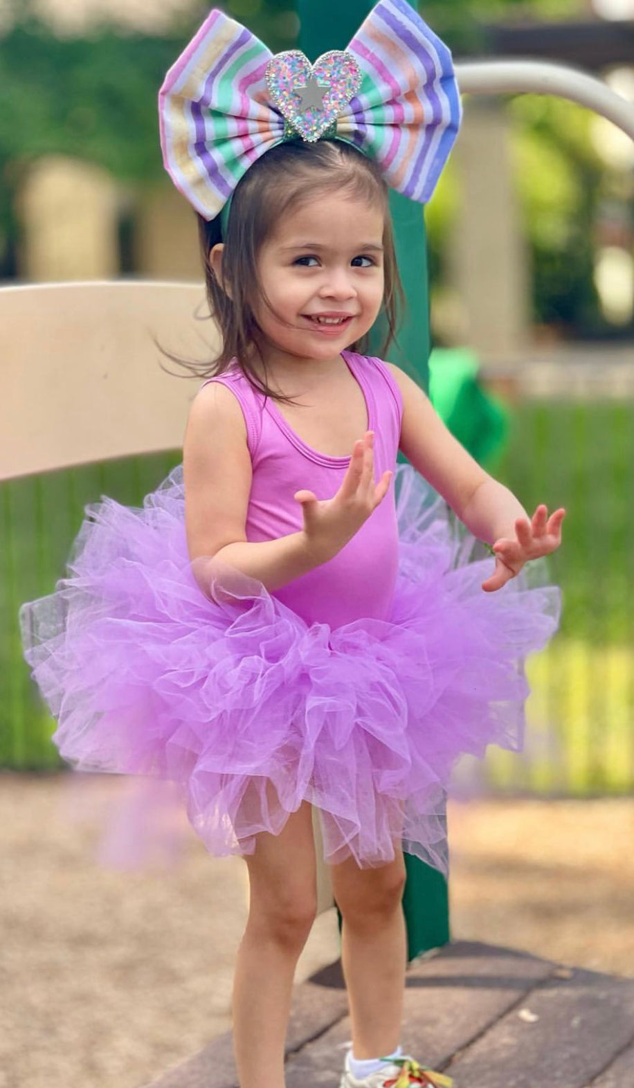 Lilac sleeveless tutu leotard