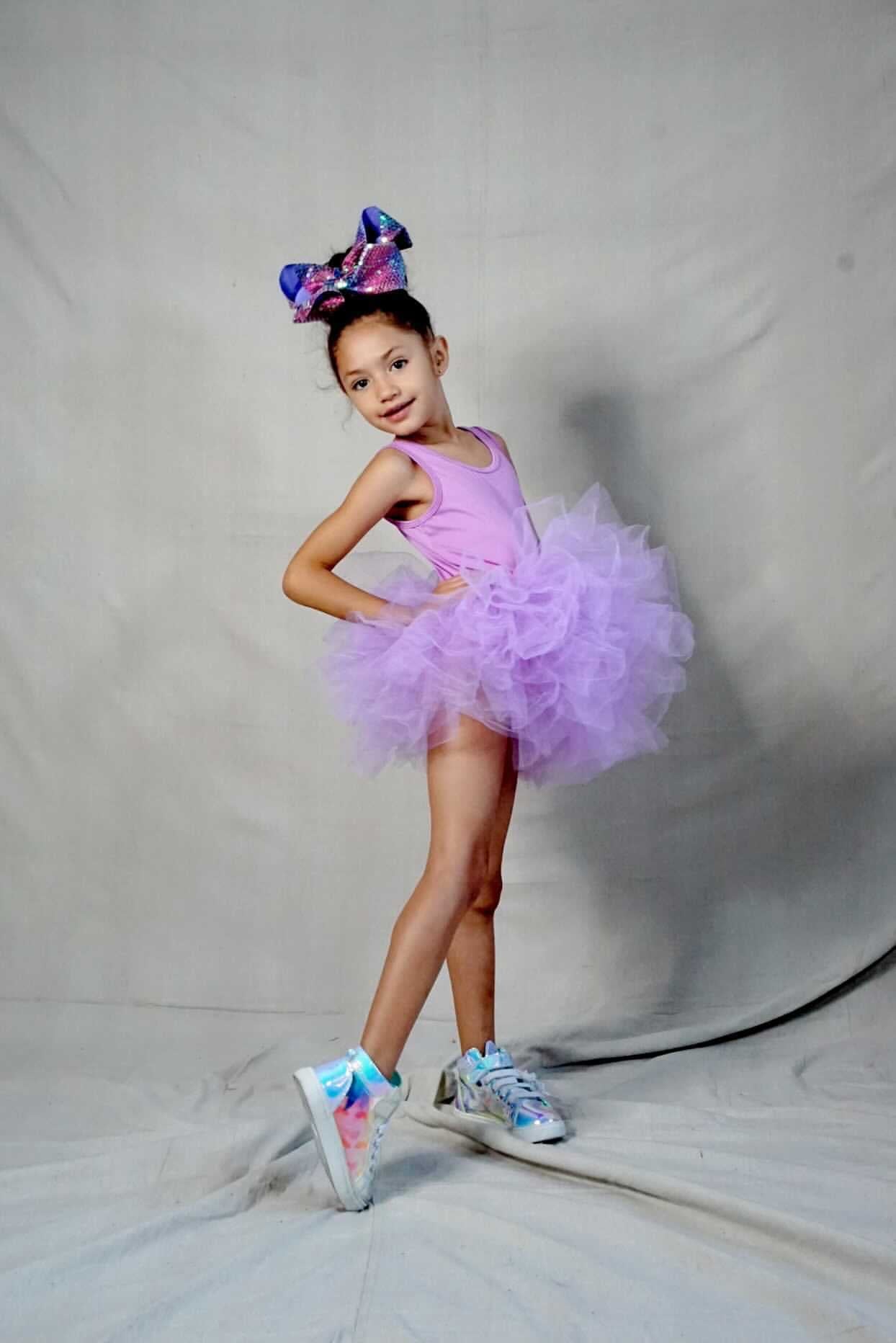 Lilac sleeveless tutu leotard